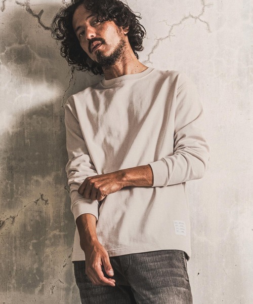 wjk reluxe(ダブルジェーケーリラックス)の「mlt5791- 10oz Long Sleeve T Shirt ロングスリーブTシャツ(WR26W-24)(Tシャツ/カットソー・メンズ・グレイッシュベージュ/ホワイト/ブラック・XL/L/M)」の18枚目の写真