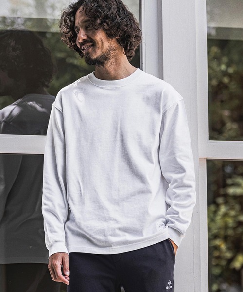 wjk reluxe(ダブルジェーケーリラックス)の「mlt5791- 10oz Long Sleeve T Shirt ロングスリーブTシャツ(WR26W-24)(Tシャツ/カットソー・メンズ・グレイッシュベージュ/ホワイト/ブラック・XL/L/M)」の5枚目の写真