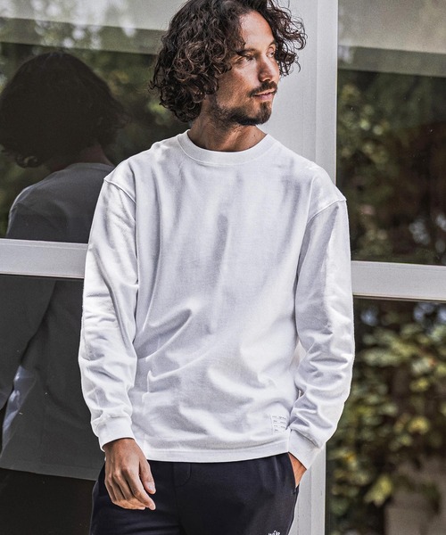 wjk reluxe(ダブルジェーケーリラックス)の「mlt5791- 10oz Long Sleeve T Shirt ロングスリーブTシャツ(WR26W-24)(Tシャツ/カットソー・メンズ・グレイッシュベージュ/ホワイト/ブラック・XL/L/M)」の6枚目の写真