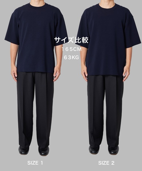 PUBLIC TOKYO（パブリックトウキョウ）の「【P.T】アイスコットンニットTシャツ /接触冷感/半袖//夏服/ウォッシャブル/ストレッチ（ニット/セーター・メンズ・ダークグレー/ダークネイビー・M/S）」の18枚目の写真
