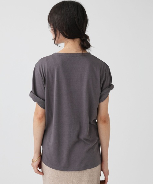 +81BRANCA(ハチイチブランカ)の「【81BRANCA】<別注>Souffle TEE(Tシャツ/カットソー・レディース・アイボリー/ダークブラウン・フリー)」の20枚目の写真