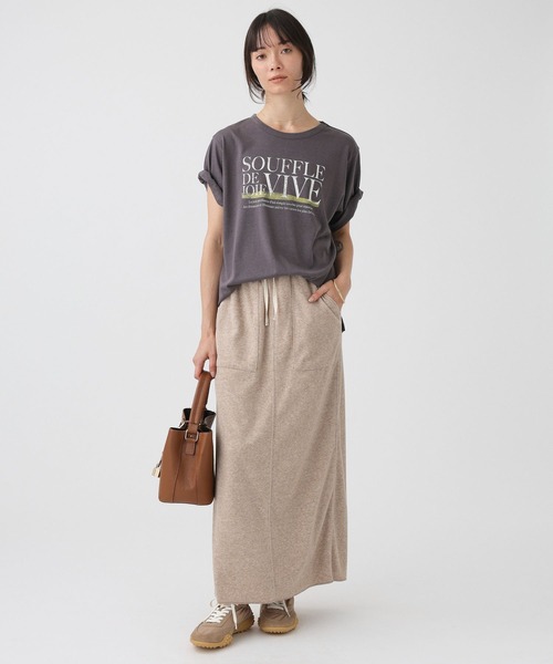 +81BRANCA(ハチイチブランカ)の「【81BRANCA】<別注>Souffle TEE(Tシャツ/カットソー・レディース・アイボリー/ダークブラウン・フリー)」の21枚目の写真