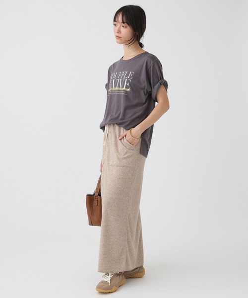 +81BRANCA(ハチイチブランカ)の「【81BRANCA】<別注>Souffle TEE(Tシャツ/カットソー・レディース・アイボリー/ダークブラウン・フリー)」の22枚目の写真