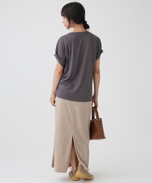 +81BRANCA(ハチイチブランカ)の「【81BRANCA】<別注>Souffle TEE(Tシャツ/カットソー・レディース・アイボリー/ダークブラウン・フリー)」の12枚目の写真