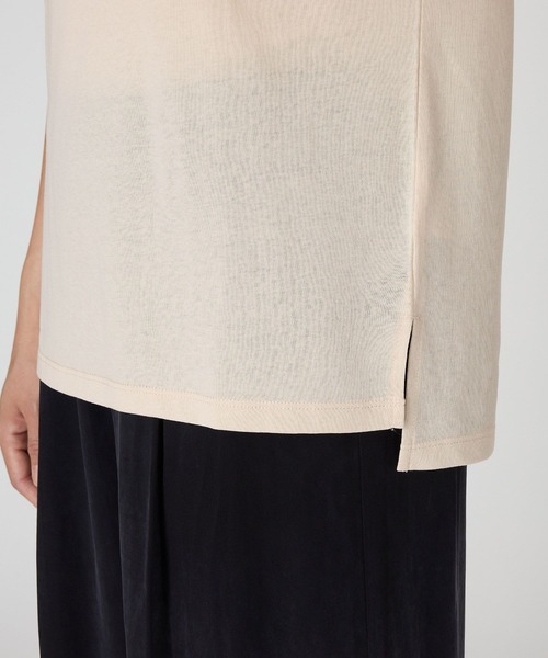 +81BRANCA(ハチイチブランカ)の「【81BRANCA】<別注>Souffle TEE(Tシャツ/カットソー・レディース・アイボリー/ダークブラウン・フリー)」の8枚目の写真