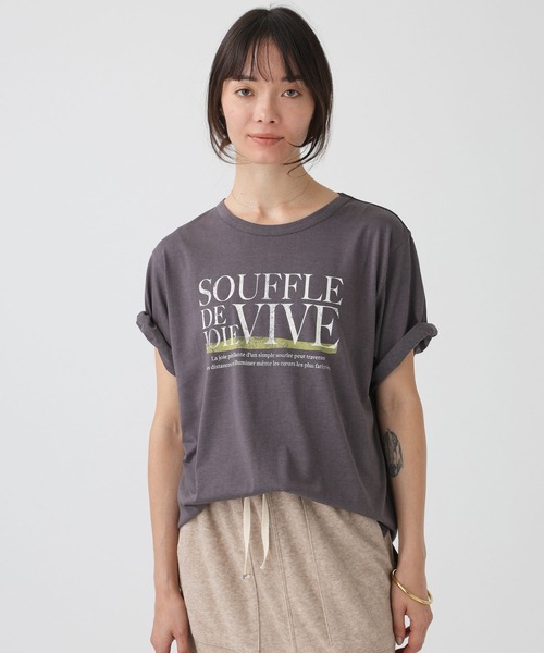 +81BRANCA(ハチイチブランカ)の「【81BRANCA】<別注>Souffle TEE(Tシャツ/カットソー・レディース・アイボリー/ダークブラウン・フリー)」の17枚目の写真