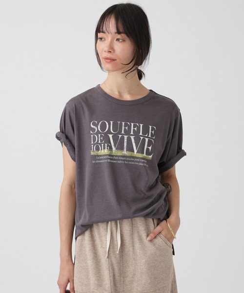 +81BRANCA(ハチイチブランカ)の「【81BRANCA】<別注>Souffle TEE(Tシャツ/カットソー・レディース・アイボリー/ダークブラウン・フリー)」の18枚目の写真