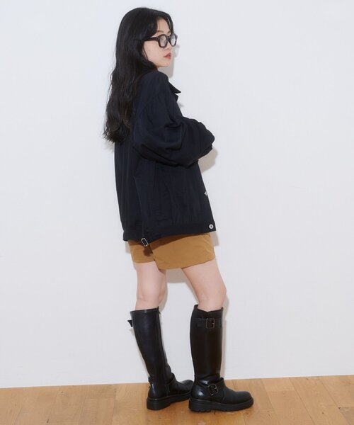 CIAOPANIC TYPY(チャオパニックティピー)の「ドレープトラッカージャケット(デニムジャケット・レディース・ブラック/ブラウン・MEDIUM/LARGE)」の20枚目の写真