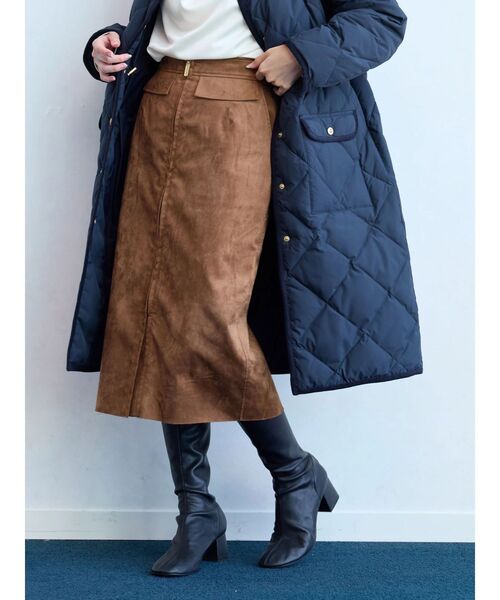 TONAL(トーナル)の「フロントZIPタイトスカート(スカート・レディース・ライトグレー/ブラック/ブラウン・MEDIUM/SMALL)」の18枚目の写真