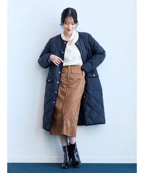 TONAL(トーナル)の「フロントZIPタイトスカート(スカート・レディース・ライトグレー/ブラック/ブラウン・MEDIUM/SMALL)」の15枚目の写真