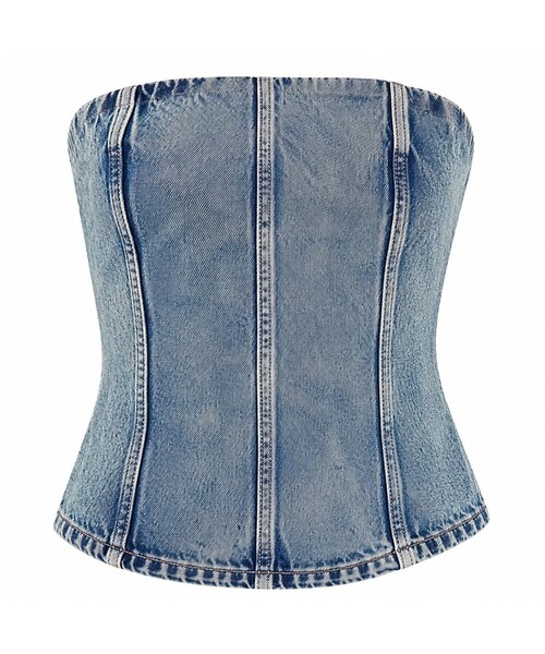 WAVEGIRL(ウェーブガール)の「Natty Denim Top(Tシャツ/カットソー・レディース・ブルー・FREE)」の1枚目の写真