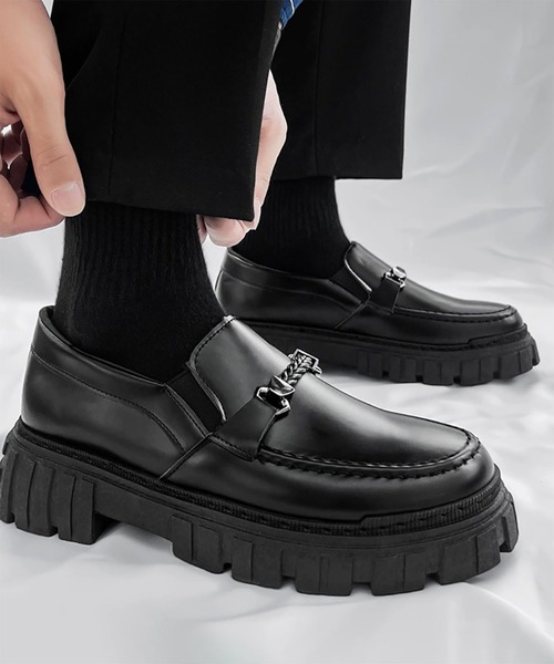 WESTBOY(ウエストボーイ)の「Y2K ユニセックス 5cm ハイソール ビットローファー WO26W6SH07(ローファー・メンズ・ブラック・44/43/42/41)」の6枚目の写真