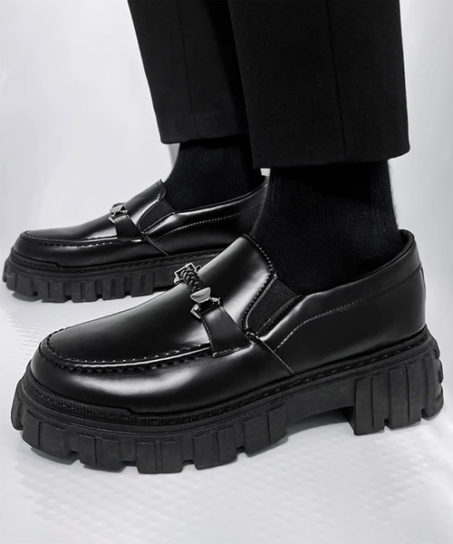 WESTBOY(ウエストボーイ)の「Y2K ユニセックス 5cm ハイソール ビットローファー WO26W6SH07(ローファー・メンズ・ブラック・44/43/42/41)」の7枚目の写真