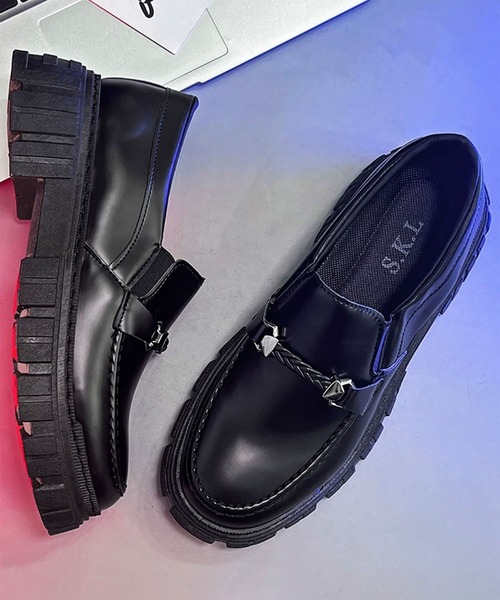 WESTBOY(ウエストボーイ)の「Y2K ユニセックス 5cm ハイソール ビットローファー WO26W6SH07(ローファー・メンズ・ブラック・44/43/42/41)」の8枚目の写真