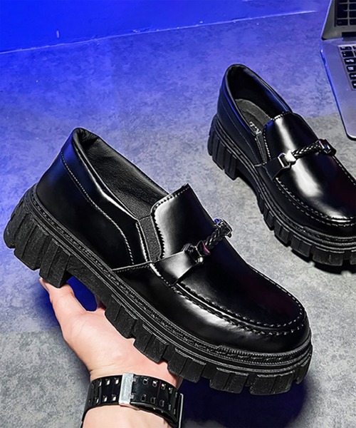 WESTBOY(ウエストボーイ)の「Y2K ユニセックス 5cm ハイソール ビットローファー WO26W6SH07(ローファー・メンズ・ブラック・44/43/42/41)」の10枚目の写真