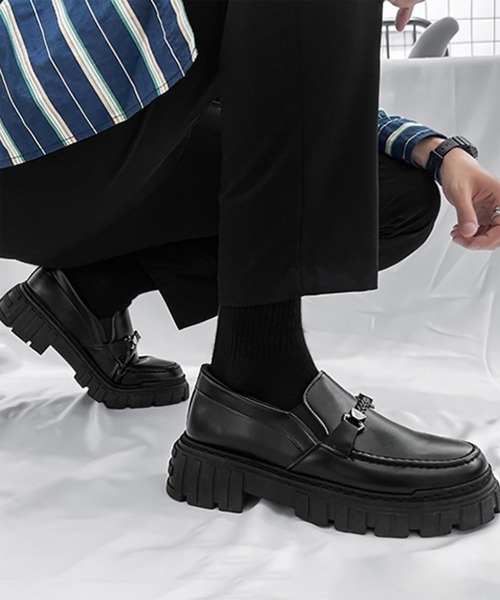 WESTBOY(ウエストボーイ)の「Y2K ユニセックス 5cm ハイソール ビットローファー WO26W6SH07(ローファー・メンズ・ブラック・44/43/42/41)」の11枚目の写真