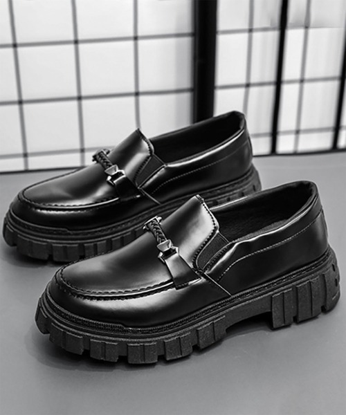 WESTBOY(ウエストボーイ)の「Y2K ユニセックス 5cm ハイソール ビットローファー WO26W6SH07(ローファー・メンズ・ブラック・44/43/42/41)」の12枚目の写真