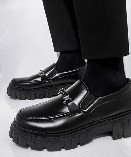 WESTBOY(ウエストボーイ)の「Y2K ユニセックス 5cm ハイソール ビットローファー WO26W6SH07(ローファー・メンズ・ブラック・44/43/42/41)」の14枚目の写真