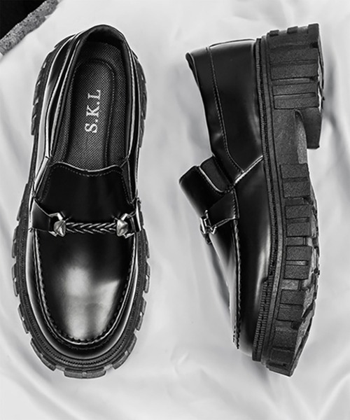 WESTBOY(ウエストボーイ)の「Y2K ユニセックス 5cm ハイソール ビットローファー WO26W6SH07(ローファー・メンズ・ブラック・44/43/42/41)」の2枚目の写真