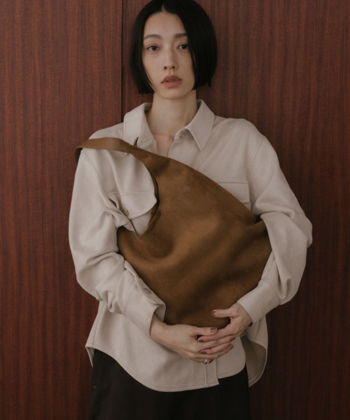ANF.MUU(アンフムー)の「スエードワンハンドルバッグ(トートバッグ・レディース・ダークブラウン/ブラウン/ベージュ・FREE)」の9枚目の写真