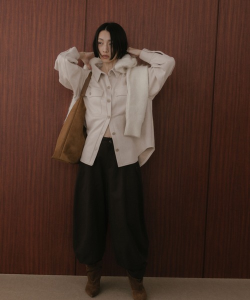 ANF.MUU(アンフムー)の「スエードワンハンドルバッグ(トートバッグ・レディース・ダークブラウン/ブラウン/ベージュ・FREE)」の12枚目の写真