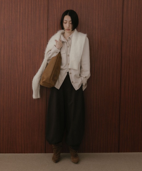 ANF.MUU(アンフムー)の「スエードワンハンドルバッグ(トートバッグ・レディース・ダークブラウン/ブラウン/ベージュ・FREE)」の13枚目の写真