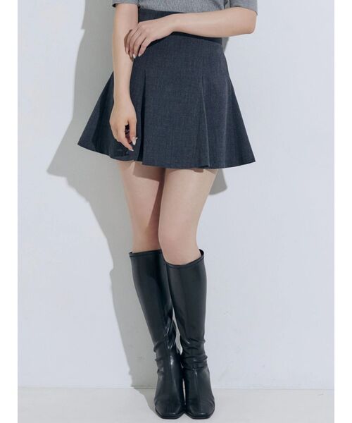 MERCURYDUO(マーキュリーデュオ)の「バックZIPミニスカパン(スカート・レディース・ベージュ/ブラウン/チャコールグレー・SMALL/MEDIUM)」の2枚目の写真