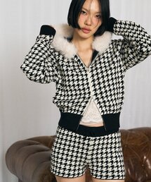 WHO'S WHO gallery | パターンニットファーフーディ(パーカー)