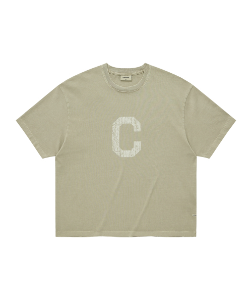 COVERNAT(カバーナット)の「ピグメントCロゴTシャツベージュ(Tシャツ/カットソー・メンズ・その他・MEDIUM/LARGE/X-LARGE/XX-LARGE)」の1枚目の写真