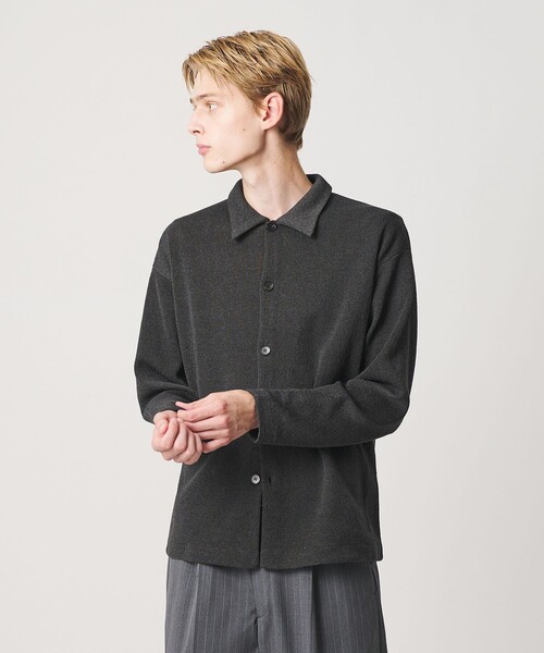 BEAUTY&YOUTH UNITED ARROWS（ビューティーアンドユースユナイテッドアローズ）の「ハーフ ミラノ ニット シャツ ウォッシャブル（カーディガン/ボレロ・メンズ・ダークグレー/モカ・L/S/XL/M）」の9枚目の写真