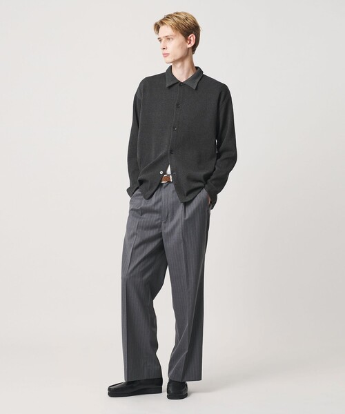 BEAUTY&YOUTH UNITED ARROWS（ビューティーアンドユースユナイテッドアローズ）の「ハーフ ミラノ ニット シャツ ウォッシャブル（カーディガン/ボレロ・メンズ・ダークグレー/モカ・L/S/XL/M）」の10枚目の写真
