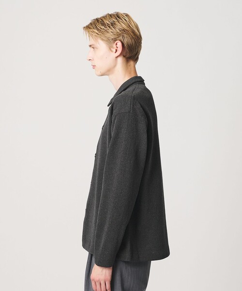 BEAUTY&YOUTH UNITED ARROWS（ビューティーアンドユースユナイテッドアローズ）の「ハーフ ミラノ ニット シャツ ウォッシャブル（カーディガン/ボレロ・メンズ・ダークグレー/モカ・L/S/XL/M）」の5枚目の写真