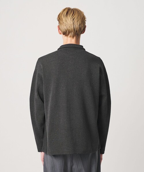 BEAUTY&YOUTH UNITED ARROWS（ビューティーアンドユースユナイテッドアローズ）の「ハーフ ミラノ ニット シャツ ウォッシャブル（カーディガン/ボレロ・メンズ・ダークグレー/モカ・L/S/XL/M）」の6枚目の写真
