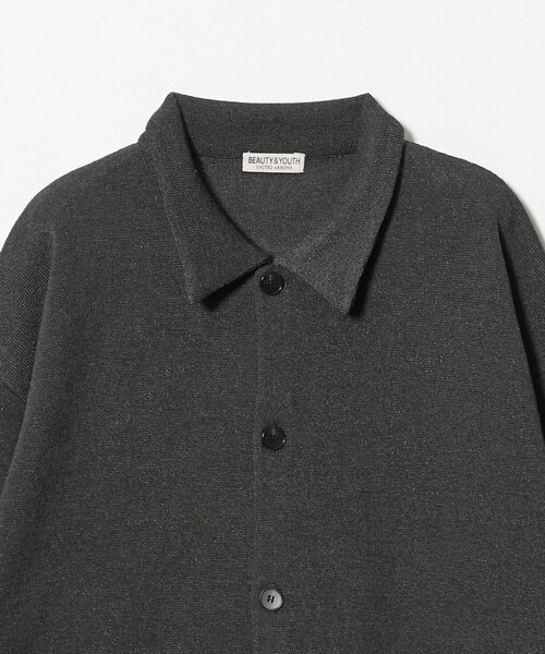 BEAUTY&YOUTH UNITED ARROWS（ビューティーアンドユースユナイテッドアローズ）の「ハーフ ミラノ ニット シャツ ウォッシャブル（カーディガン/ボレロ・メンズ・ダークグレー/モカ・L/S/XL/M）」の13枚目の写真