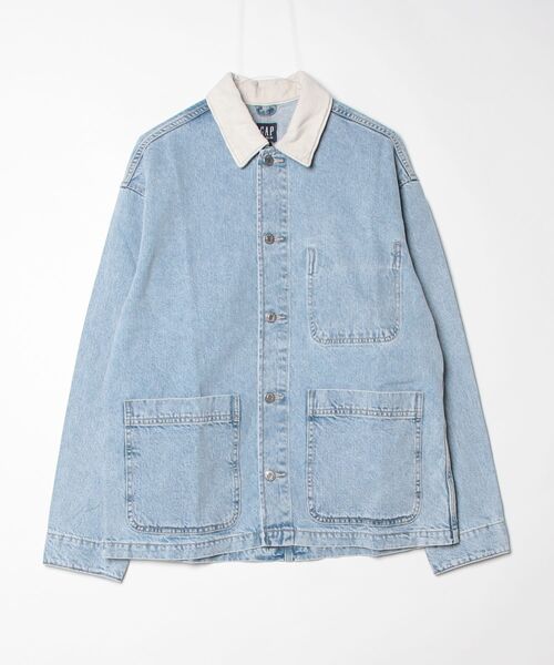 GAP(ギャップ)の「リラックスフィット デニム バーンジャケット(デニムジャケット・メンズ・ライトインディゴブルー・S/M/L/XL)」の1枚目の写真