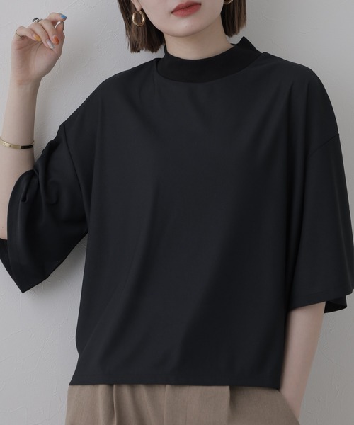 FUNALIVE（ファンアライブ）の「Sheer T-Shir t  シアーTシャツ 半端袖（Tシャツ/カットソー・レディース・ホワイト/ブラック・FREE）」の2枚目の写真