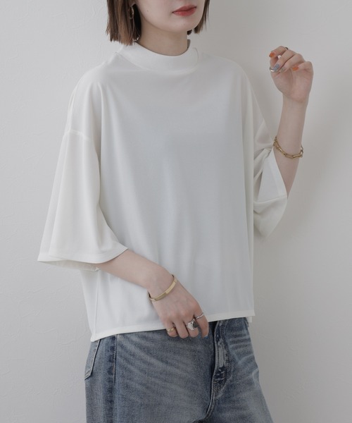 FUNALIVE（ファンアライブ）の「Sheer T-Shir t  シアーTシャツ 半端袖（Tシャツ/カットソー・レディース・ホワイト/ブラック・FREE）」の11枚目の写真