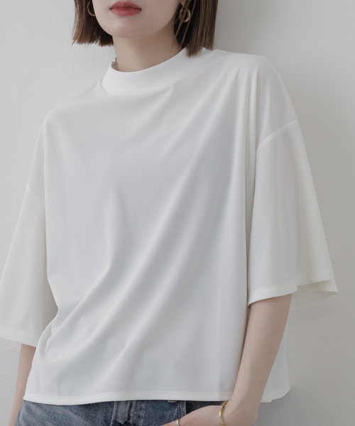 FUNALIVE（ファンアライブ）の「Sheer T-Shir t  シアーTシャツ 半端袖（Tシャツ/カットソー・レディース・ホワイト/ブラック・FREE）」の12枚目の写真
