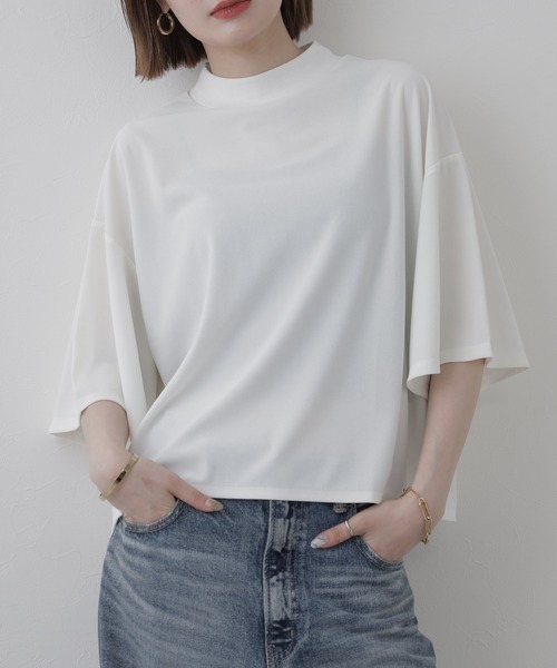 FUNALIVE（ファンアライブ）の「Sheer T-Shir t  シアーTシャツ 半端袖（Tシャツ/カットソー・レディース・ホワイト/ブラック・FREE）」の17枚目の写真