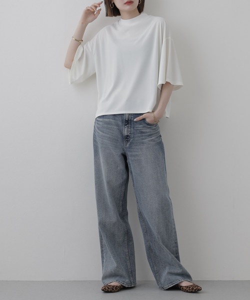 FUNALIVE（ファンアライブ）の「Sheer T-Shir t  シアーTシャツ 半端袖（Tシャツ/カットソー・レディース・ホワイト/ブラック・FREE）」の15枚目の写真