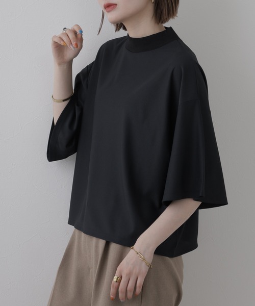 FUNALIVE（ファンアライブ）の「Sheer T-Shir t  シアーTシャツ 半端袖（Tシャツ/カットソー・レディース・ホワイト/ブラック・FREE）」の4枚目の写真