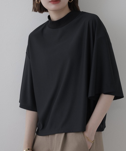 FUNALIVE（ファンアライブ）の「Sheer T-Shir t  シアーTシャツ 半端袖（Tシャツ/カットソー・レディース・ホワイト/ブラック・FREE）」の3枚目の写真