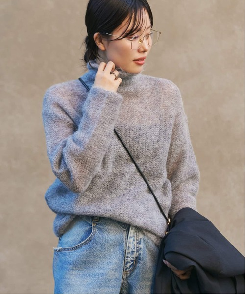 plage(プラージュ)の「《WEB限定追加》ALPACA MIX BUTTON ニット(ニット/セーター・レディース・ベージュ系その他/グレー/ホワイト/チャコールグレー・FREE)」の3枚目の写真