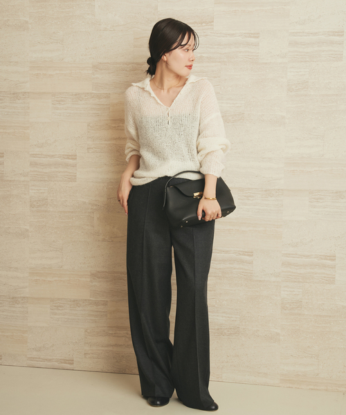 plage(プラージュ)の「《WEB限定追加》ALPACA MIX BUTTON ニット(ニット/セーター・レディース・ベージュ系その他/グレー/ホワイト/チャコールグレー・FREE)」の10枚目の写真
