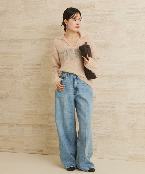 plage(プラージュ)の「《WEB限定追加》ALPACA MIX BUTTON ニット(ニット/セーター・レディース・ベージュ系その他/グレー/ホワイト/チャコールグレー・FREE)」の11枚目の写真
