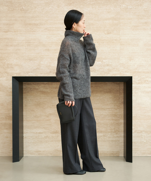 plage(プラージュ)の「《WEB限定追加》ALPACA MIX BUTTON ニット(ニット/セーター・レディース・ベージュ系その他/グレー/ホワイト/チャコールグレー・FREE)」の13枚目の写真