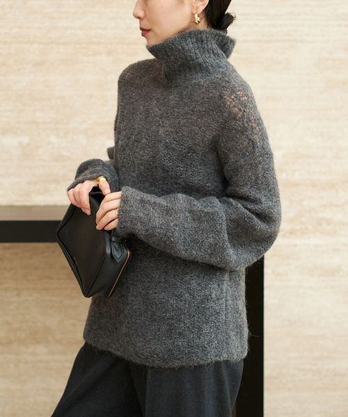 plage(プラージュ)の「《WEB限定追加》ALPACA MIX BUTTON ニット(ニット/セーター・レディース・ベージュ系その他/グレー/ホワイト/チャコールグレー・FREE)」の17枚目の写真