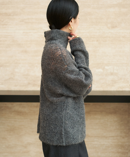 plage(プラージュ)の「《WEB限定追加》ALPACA MIX BUTTON ニット(ニット/セーター・レディース・ベージュ系その他/グレー/ホワイト/チャコールグレー・FREE)」の19枚目の写真