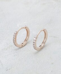ビジューミニフープピアス