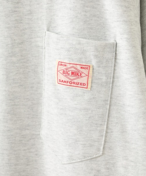 BIG MIKE(ビッグマイク)の「BIG MIKE ヘビーオンス ラグランロングスリーブTシャツ(Tシャツ/カットソー・メンズ・スミクロ/グレー/アッシュグレー・M/L)」の14枚目の写真